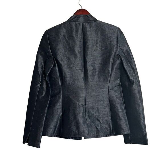 BOSS Hugo Boss Blazer Womens 2 Black One Button Business Formal Jacket Metallic - Picture 5 of 10
